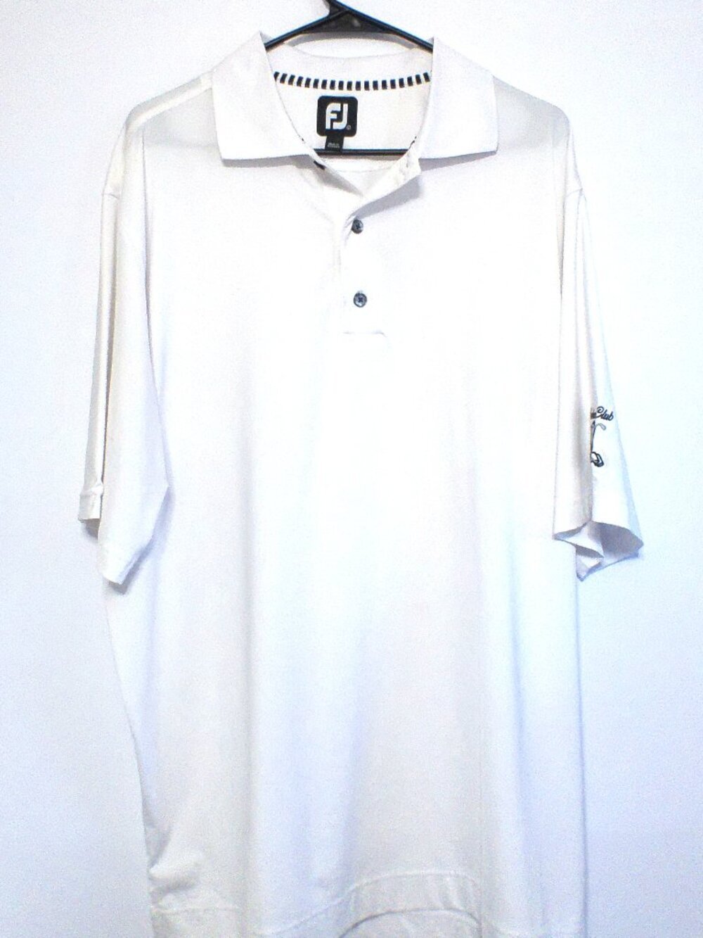 FootJoy FJ Polo Shirt Men’s Large White Golf Performance Members Club Marco